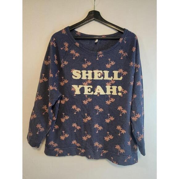 Victoria's Secret Tops - Women's Victoria's Secret Blue and Pink Sweatshirt - Size S